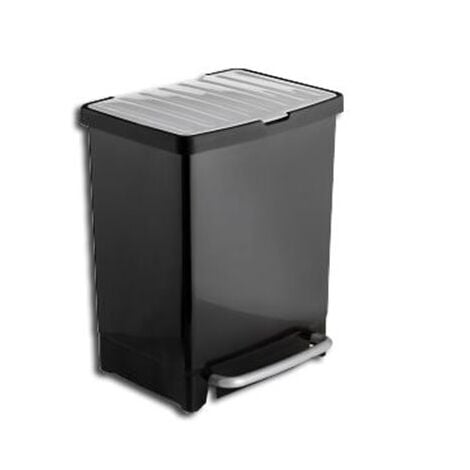 Pattumiera Tatay 2 scomparti 17L e 8L nero 41,5x33x28 cm