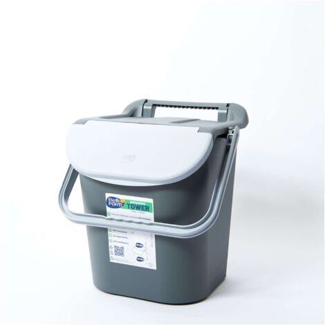 PATTUMIERA TOWER BIN LT.30 CON MANIGLIONE GRIGIO