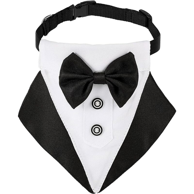 

Pañuelo de esmoquin para perro formal Bandana de boda para perro Collar de perro con pajarita y corbata Diseños ajustables Pajarita para perros