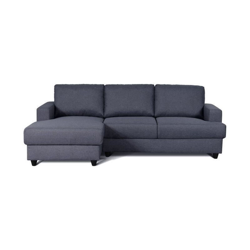Les Tendances - paul Canape dangle gauche 4 places - Tissu gris anthracite - Contemporain - l 215 x p 140 cm