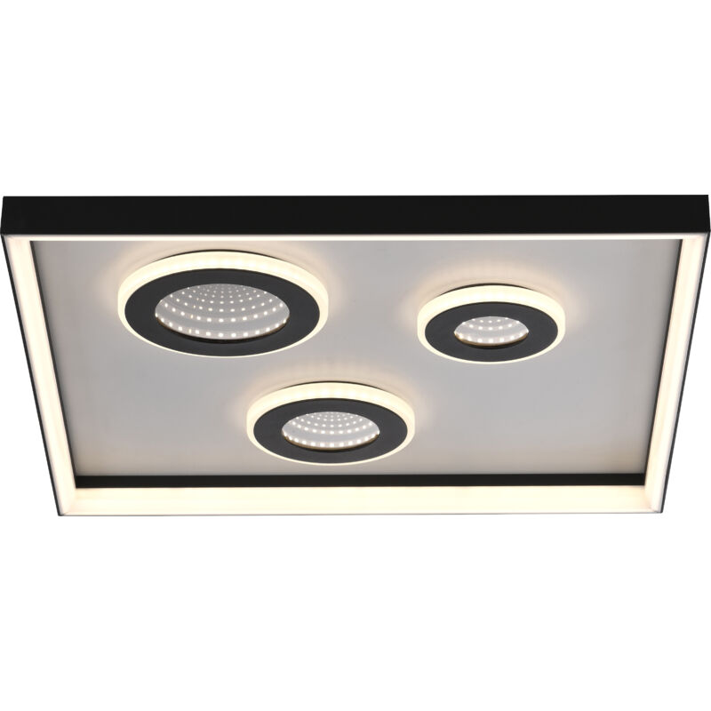 PAUL NEUHAUS Plafonnier LED 6856-18 noir, 32 W, 4000 lm, CCT, télécommande