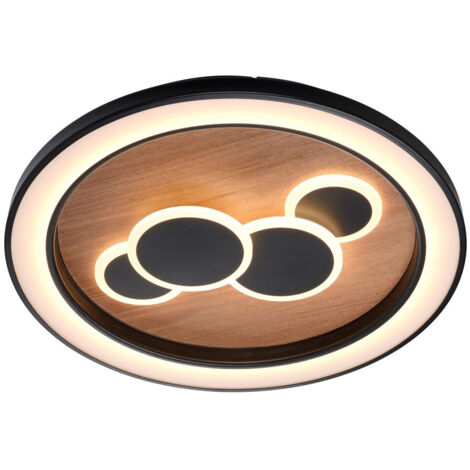 Paul Neuhaus Eliza Plafoniera semi-incasso a LED integrata in legno naturale 1 LED 3W 3000K, 1 LED 25,5W 3000K