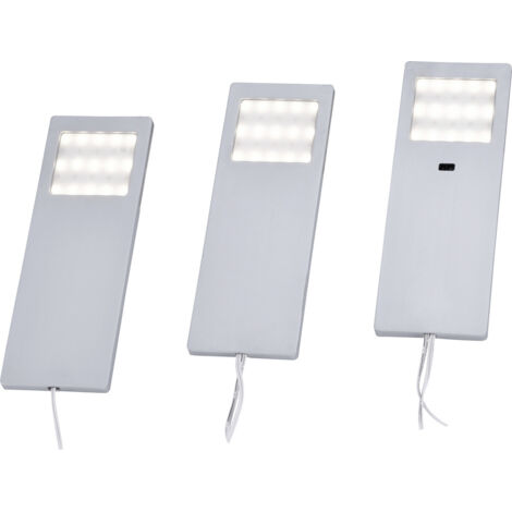 Paul Neuhaus HELENA LED-Unterbauleuchte 3er Set LED LED fest eingebaut 6 W  Warmweiß Aluminium