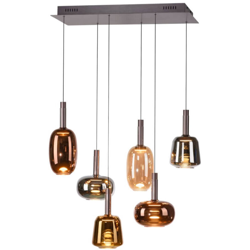 Lampe suspendue joyeuse Irides 6 lumières droites - 2681-70 Lampe suspendue joyeuse Irides 6 lumières droites - 2681-70