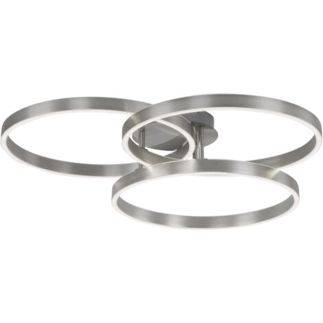 PAUL NEUHAUS LED-Deckenleuchte 6233-55 stahl, 48 W, 5000 lm, CCT