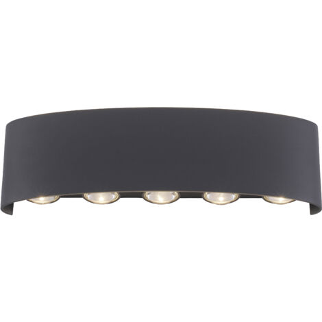 PAUL NEUHAUS LED-Wandleuchte 9489-13 anthrazit, 8 W, 1200 lm, 3000 K, IP54