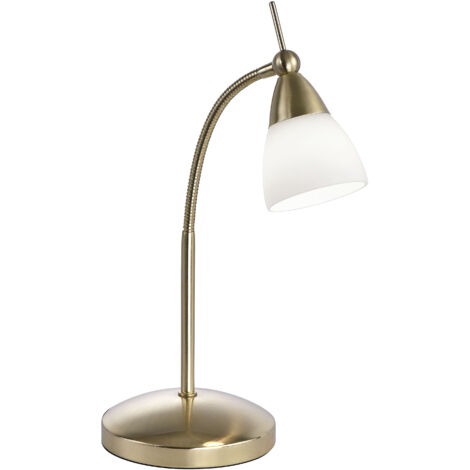 Paul Neuhaus Pino Schreibtischlampe, mattiertes Messing, 1 x G9, dimmbar
