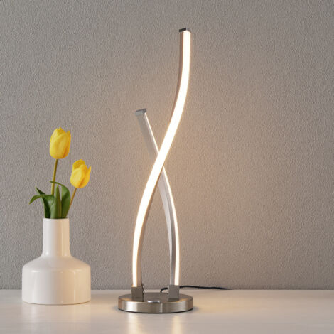 Paul Neuhaus Polina Lampe de table LED intégrée en acier, 1 LED 13,9 W, 3 000 K, intensité variable