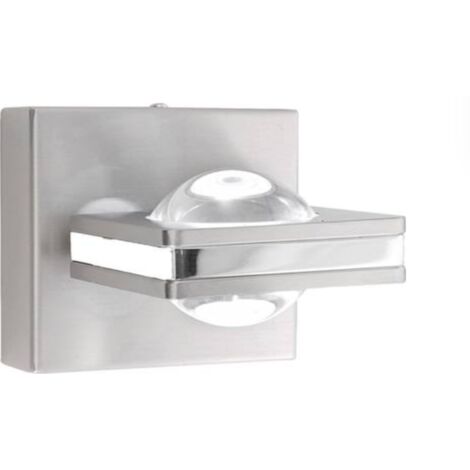 Paul Neuhaus Q-Fisheye Lampada da parete Up & Down in acciaio 2x 3,5W LED RGB, 3000K dimmerabile