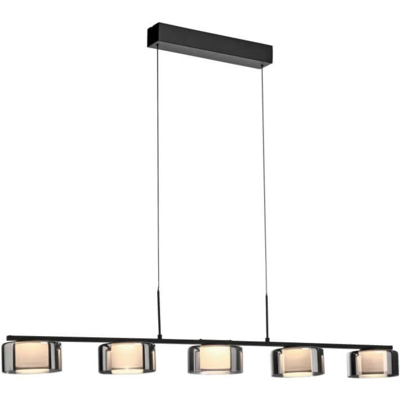 Lampe suspendue 5 lumières Rika noir - 2116-18 Lampe suspendue 5 lumières Rika noir - 2116-18