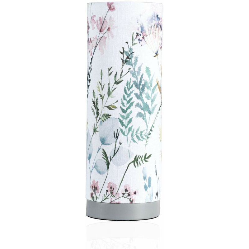 Image of 48004 Tavolo Flowery Romance Max. 20W E14 Lampada da Comodino Bianco Verde Rosa Azzurro 230V Tessuto/Cemento Senza Lampadina, Flower - Pauleen