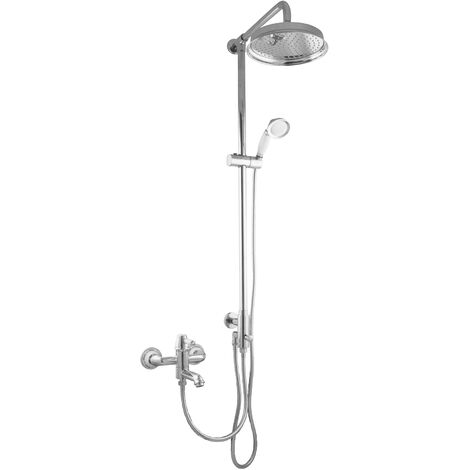 PaulGurkes Aufputz Duschsystem für Badewannen Regendusche Nostalgie Retro