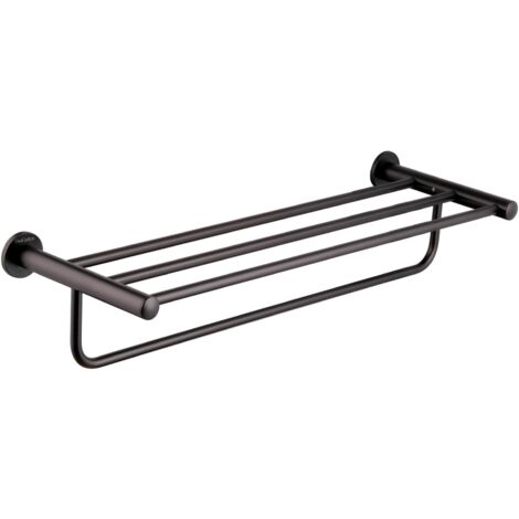 PaulGurkes Bad-Ablage Handtuchregal Matt-Schwarz Serie Nox