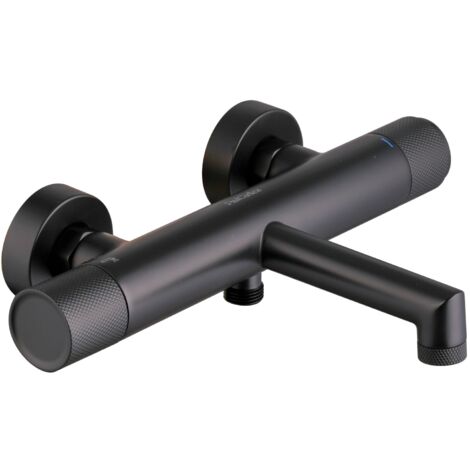 PaulGurkes Badewannenarmatur Matt-Schwarz Wannenarmatur Serie NOX