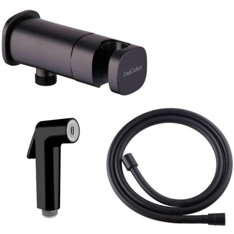 PaulGurkes Bidet Unterputz Matt-Schwarz Spraybrause