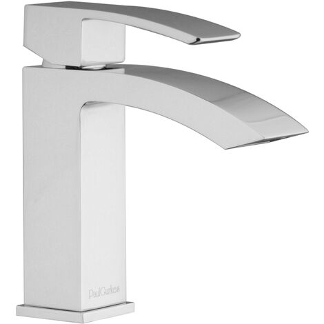 PaulGurkes Design Armatur Waschtischbatterie Waschtischarmatur eckig Wasserfall