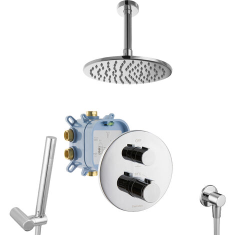 PaulGurkes Dusche Komplett Set Unterputz Rainshower Set mit Box