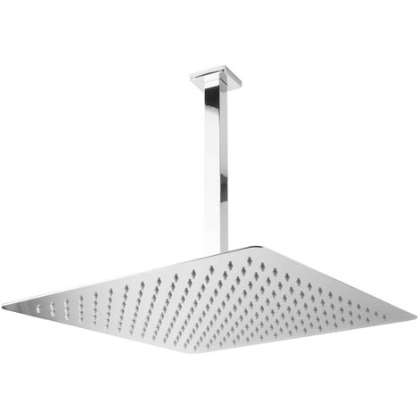 PaulGurkes Duschkopf 40 cm mit Deckenarm Set Brausekopf Regendusche