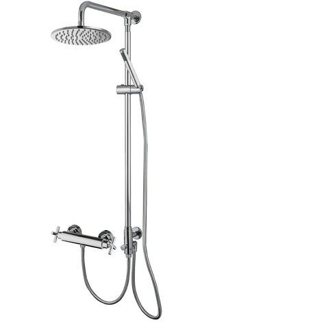 PaulGurkes Duschsystem Aufputz Regendusche 20cm Serie Juliet