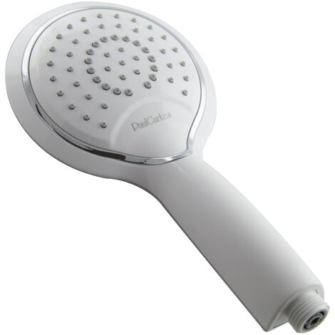 PaulGurkes Handbrause für Brausehalterung weiß Chrom