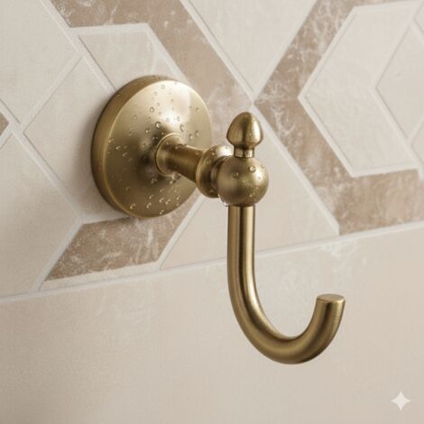 PaulGurkes Handtuchhaken Nostalgie Retro Bronze Messing