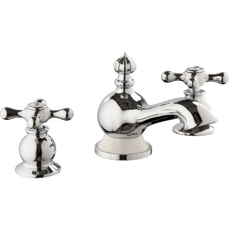 PaulGurkes Nostalgie 3-Loch Waschtischarmatur Nostalgie Landhausstil Retro
