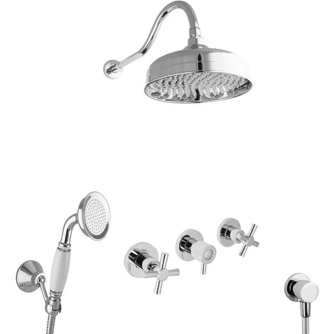 PaulGurkes Nostalgie Dusch Set Unterputz Regendusche Retro