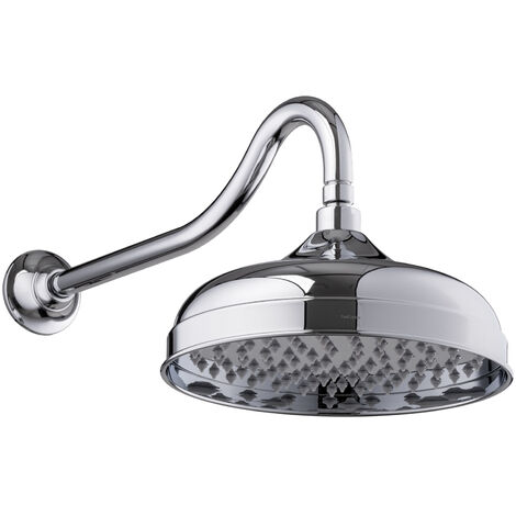 PaulGurkes Regendusche mit Wandarm Set Brausearm Retro Nostalgie 25cm