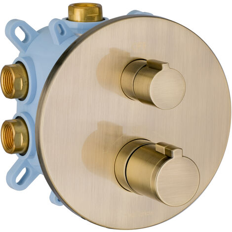 PaulGurkes Thermostat Unterputz Retro Antik Bronze Messing 1-3 Verbraucher