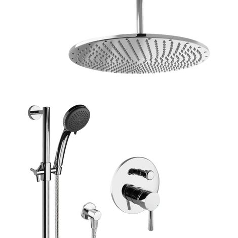PaulGurkes Unterputz Dusche Set 40cm mit Duschstange