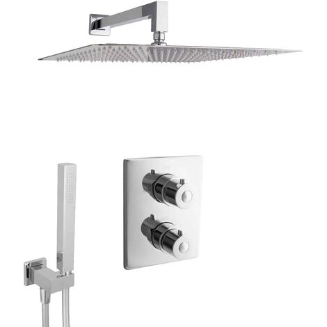 PaulGurkes Unterputz Dusche Set mit Thermostat Verbrühschutz