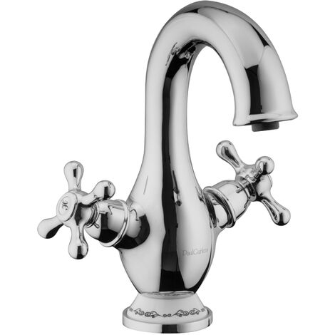 PaulGurkes Waschtischarmatur Nostalgie Landhausstil Wasserhahn Zweigriffmischer