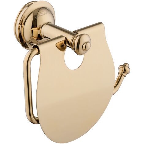 PaulGurkes WC-Papier Halter Gold Antik Retro Klorollenhalter
