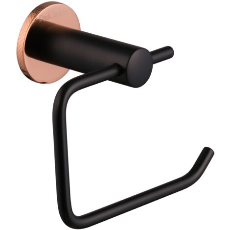 PaulGurkes WC-Papierhalter Matt-Schwarz Rosé-Gold