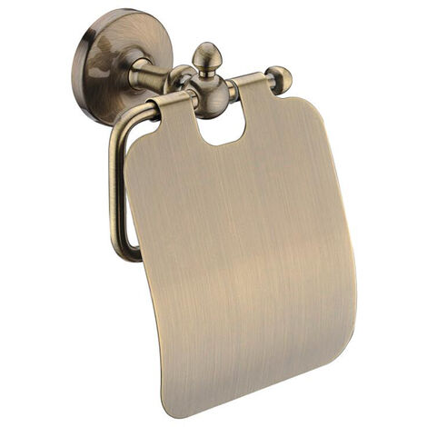 PaulGurkes WC-Papierhalter Nostalgie Bronze Messing Retro Papierhalter
