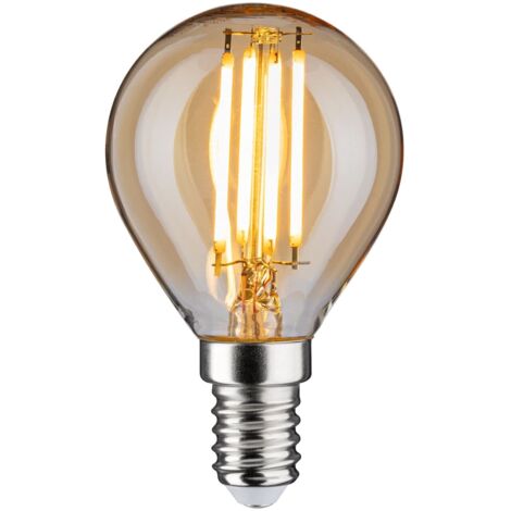 Paulmann 28712 Lampadina LED filamento a goccia 4,7 Watt lampadina dimmerabile oro 2500 K luce oro E14