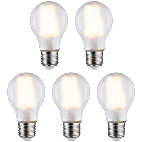 PAULMANN 29090 LED CEE E (A - G) E27 FORME DE POIRE 7 W BLANC CHAUD (Ø X H) 60 MM X 106 MM 5 PC(S)