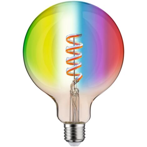 Paulmann 29162 Lampadina a filamento 230V Smart Home Zigbee LED Globe G125 E27 470lm 6,3W RGBW+ dimmerabile dorato