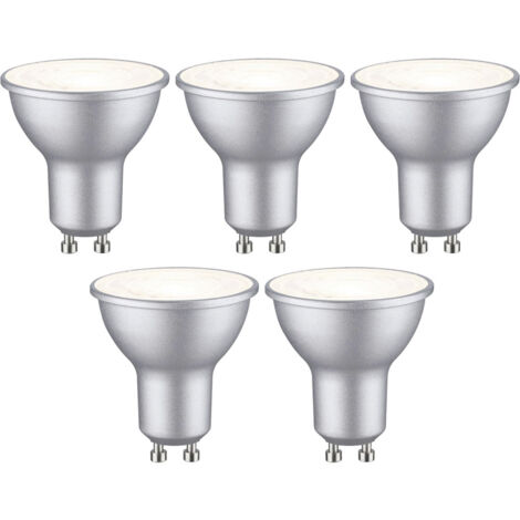 Paulmann 29235 LED CEE E (A - G) GU10 réflecteur 4.9 W blanc chaud (Ø x H) 51 mm x 54 mm 5 pc(s)