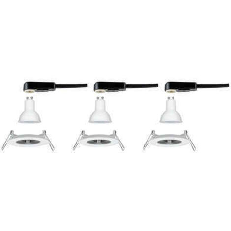 Paulmann 3er-Set LED Einbauleuchten-Set Nova rund starr IP44 3-stepdim Weiß 93478