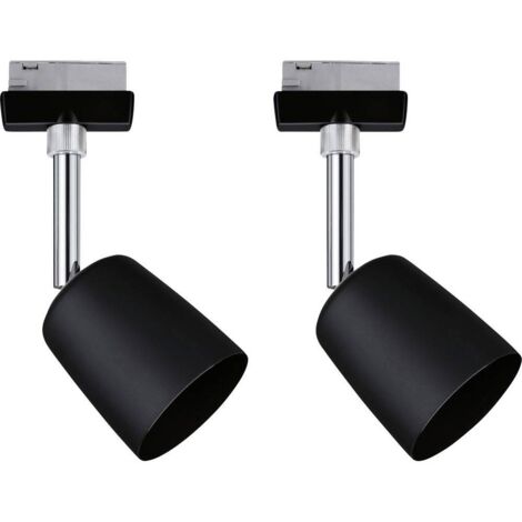 Paulmann 41303 Système d'éclairage sur rail HT URail GU10 10 W LED noir (mat), chrome Y645093
