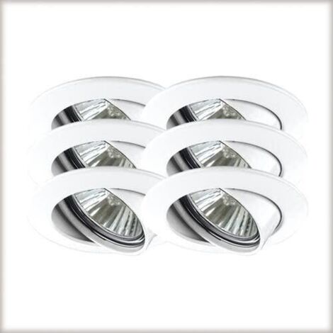 PAULMANN - 6 PEZZI - FARETTI DA INCASSOORIENTABILI PREMIUM LINE - 50W 230V GU10 Ø83MM - IN ALLUMINIO ZINCATO OPACO