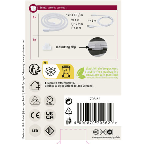 Paulmann  70562 LED-Streifen  mit Stecker 5 V 1 m   1 St.
