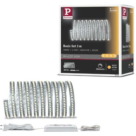 Paulmann 70588 Set base Function MaxLED 1000 3m luce calda 40W 230/24V 75VA argento