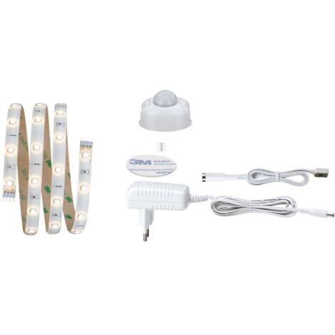 Paulmann 70955 Strip LED YourLED Night Comfort Set incl. 1 fascia luminosa da 3 Watt bianco striscia luminosa plastica fascia luminosa LED 3000 K