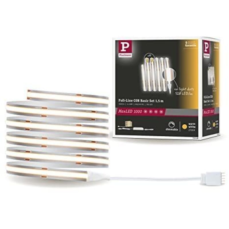 Paulmann 710.48 MaxLED 1000 LED Strip COB Basisset 1,5m 18W 1620lm 528LEDs/m 2700K 40VA