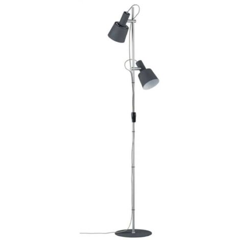 PAULMANN 79690 NEORDIC HALDAR LAMPADAIRE, MAX. 2X20W, E14, GRIS FONCÉ MAT, 230V, MÉTAL 796.90
