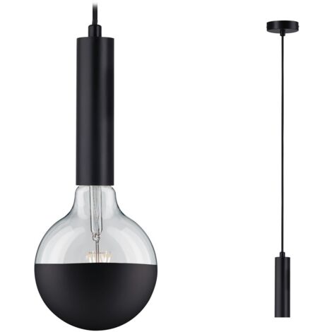 Paulmann 79757 Neordic Lampada Kine Max. 20 Watt Nero plafoniera Metallo apparecchio a Sospensione E27