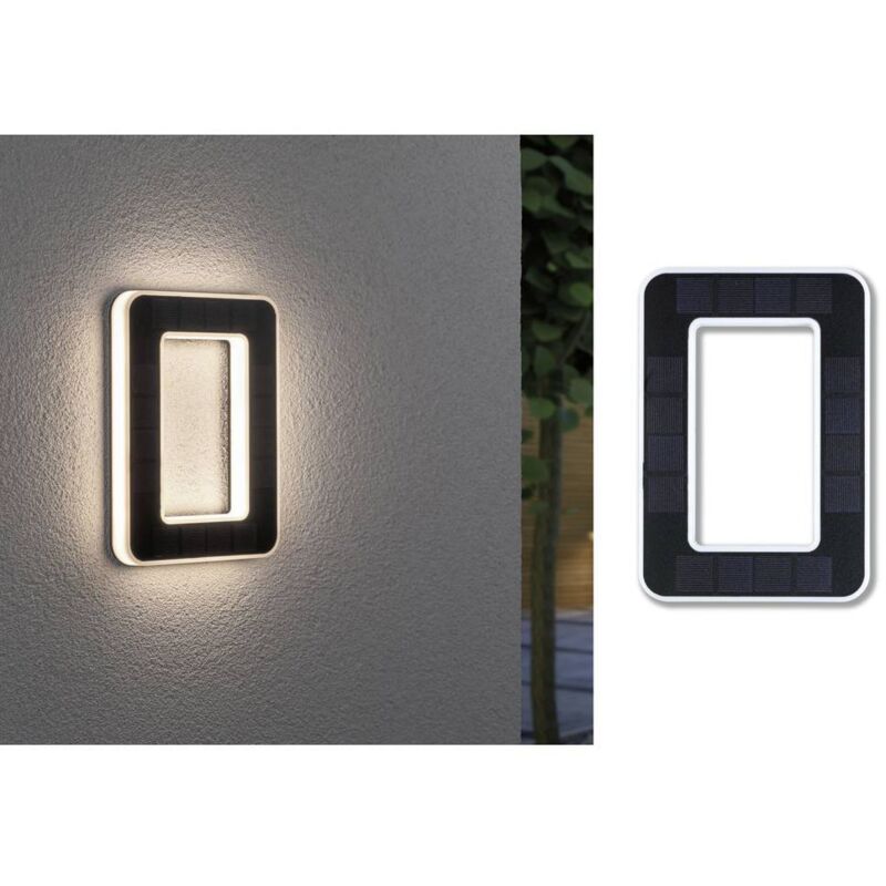 Paulmann 79851 Eclairage solaire pour numéro de maison 0.20 W blanc chaud noir