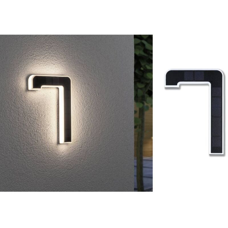 79848 Eclairage solaire pour numéro de maison 0.20 w blanc chaud noir - Paulmann